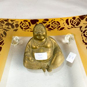 Centro de Mesa Cuadrangular con Buda Decorativo en Bronce - imagen 2
