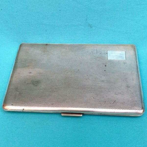 Antigua Cigarrera en Bronce con Plata, Estado Muy Bueno - imagen 1