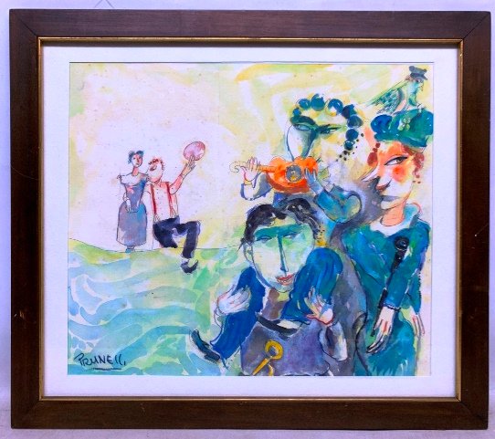Pintura de Carlos Prunell "Musicos" - imagen 2