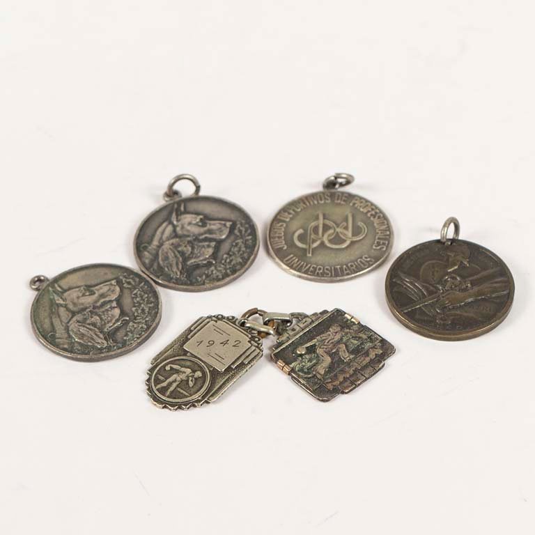Lote siguiente: Medallas de metal labrado - Colección de seis medallas diferentes