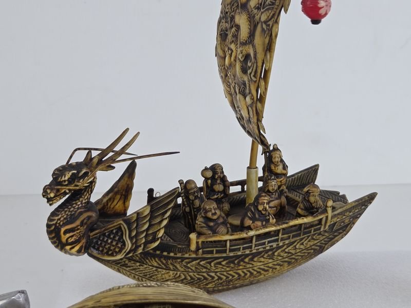 Adornos Japoneses con Figuras y Dragones - imagen 8