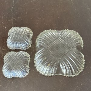 Juego de 3 Fuentes de Vidrio Prensado - imagen 5