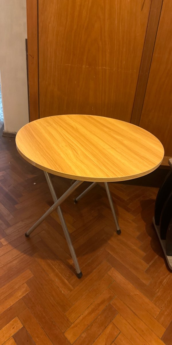 Mesa Ratona Plegable Redonda Madera
