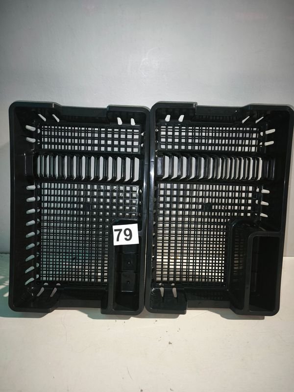 4 Cubierteros Organizadores Negros Plásticos