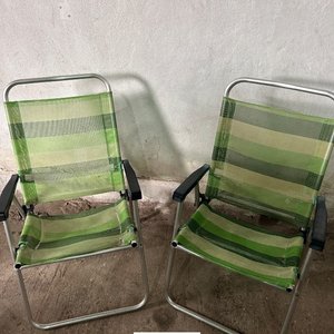 Par de Sillas de Playa Altas Plegables con Estructura de Aluminio - imagen 2