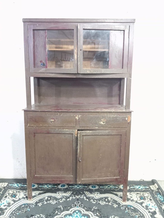 Alacena rustica de pino pintada de marrón - imagen 3