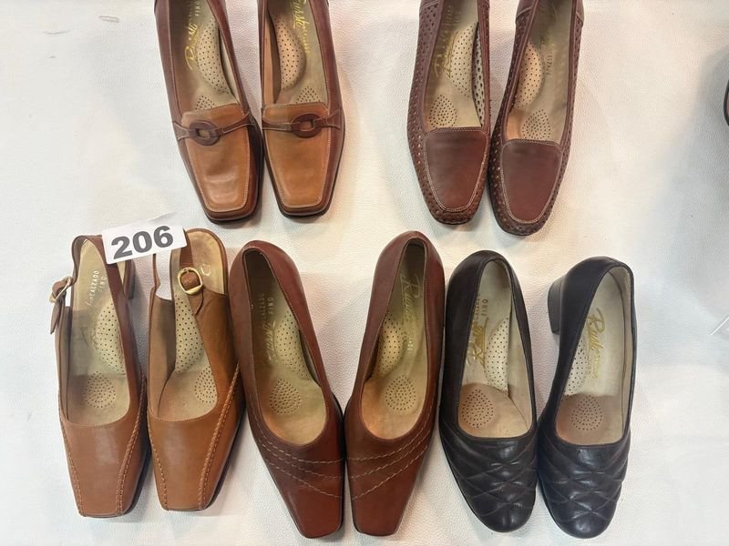 Lote de 5 Pares de Zapatos de Cuero para Mujer - Talle 36