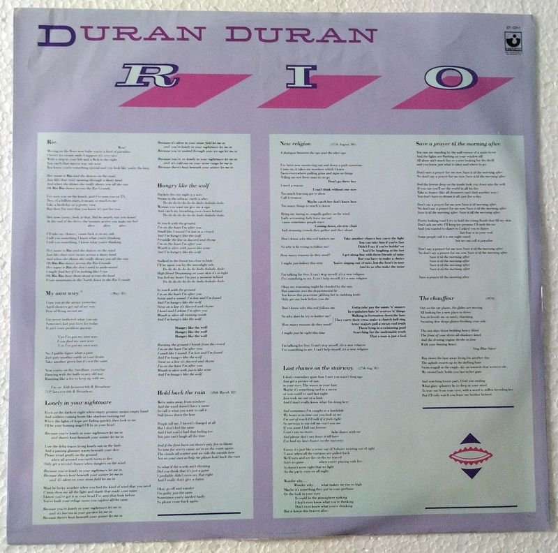 Duran Duran: Álbum 'Rio' Importado USA con Poster - imagen 4