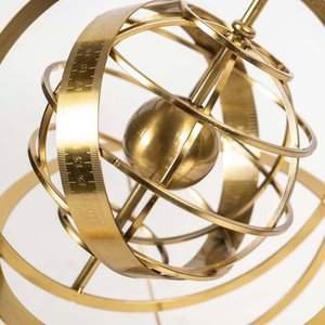 Esfera Armilar de Metal Dorado Antigua - imagen 2