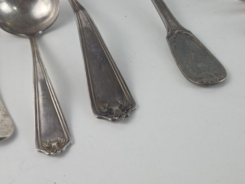 Cubiertos de servicio europeos en plata, excelente condición - imagen 6