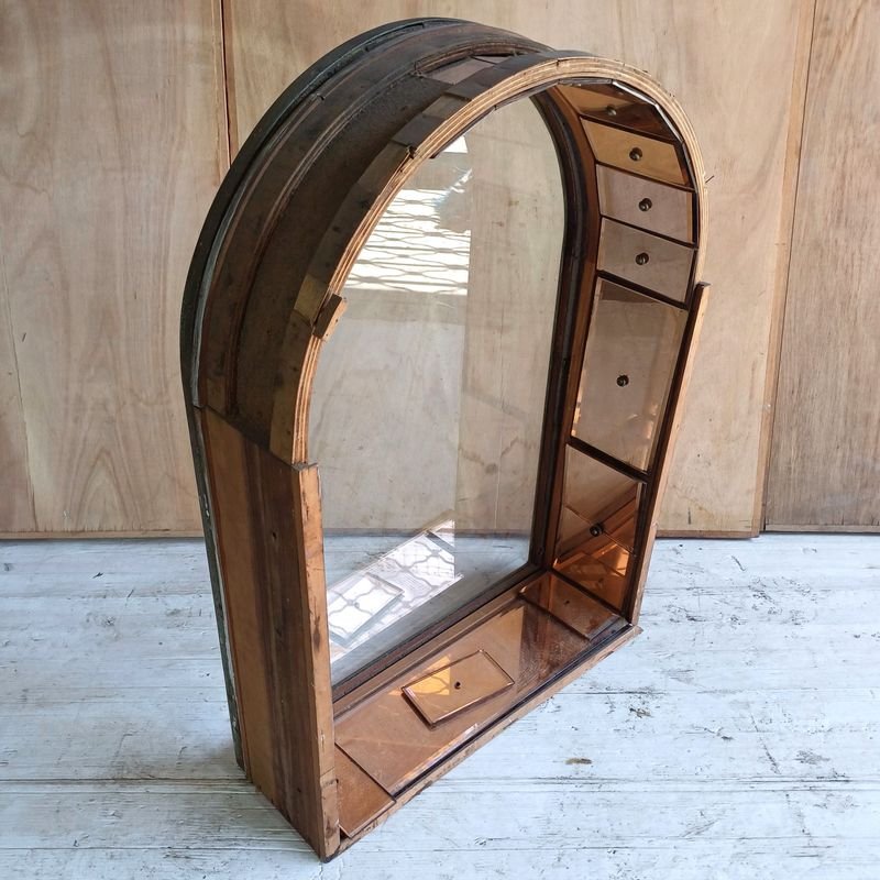 Vitrina arco carpanel de embutir con interior en espejos y puerta en hierro y vidrio - imagen 5