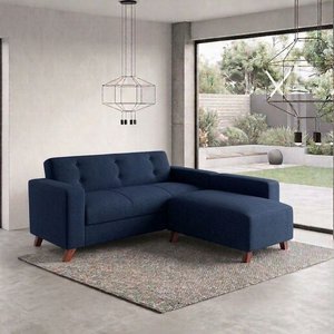 Lote siguiente: Sofá Chaise Longue Azul de 2 Piezas Estilo Moderno