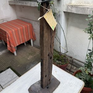 Lámpara Artesanal de Madera y Hierro Forjado a Terminar - imagen 3
