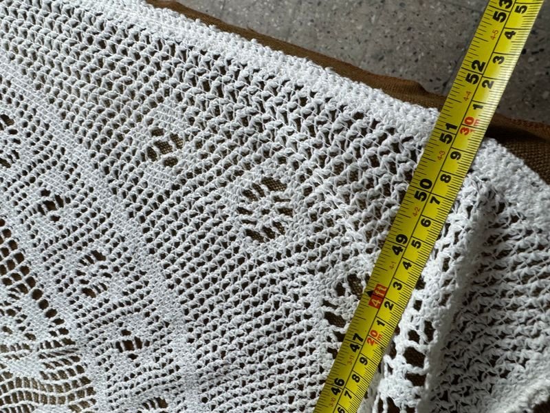 Mantel de hilo en blanco con patrón floral - imagen 7