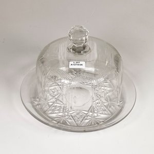 Campana de Cristal Tallada con Bandeja - imagen 2