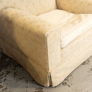 Sofá de 4 cuerpos y 2 sillones beige con patas metálicas - imagen 2
