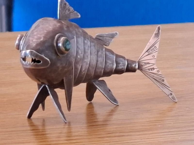 Arte pez de plata articulado de la Coleccion de gLaffi - imagen 9