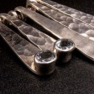 Cadena Cola de Ratón de Plata 925 con Topacios y Colgante - imagen 2