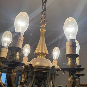 Lámpara de Techo Antigua de Bronce con 6 Luces - imagen 5