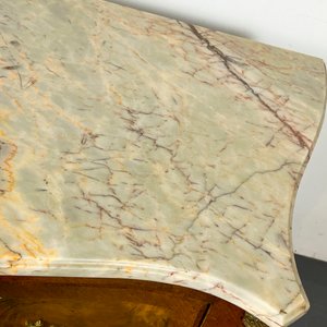 Cómoda Luis XV de Caoba con Tapa de Mármol y Apliques de Bronce - imagen 3