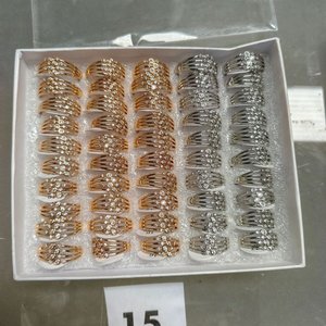 Lote de 50 Anillos Acero Inoxidable Color Plata y Oro - imagen 1
