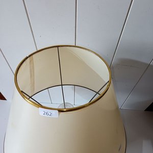 Lámpara Antigua de Mesa con Base de Losa y Pantalla Beige - imagen 2