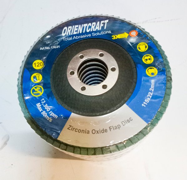 100 Discos flaps de 41/2 grano Orientcraft - Excelente condición - imagen 2