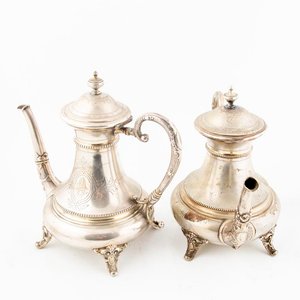 Juego de Té de Plata Labrada con Monograma (4 Piezas) - imagen 2