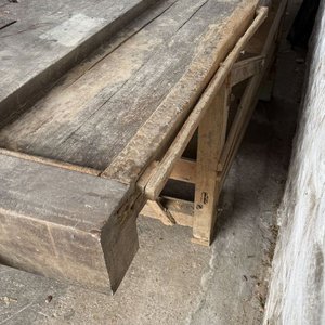 Banco de Carpintero Antiguo de Madera Dura Curupae - imagen 6