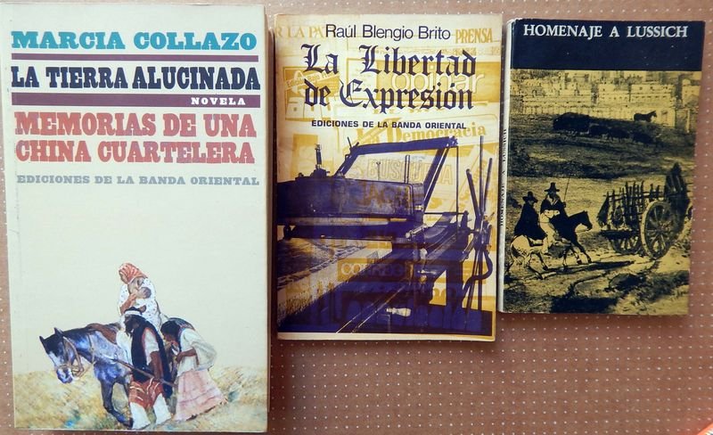 Tres Libros: "La Tierra Alucinada" de Marcia Collazo, "La Libertad de Expresión" y "Homenaje a Lussich"