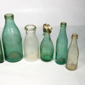 Lote de Botellones Antiguos de Vidrio Hialino - imagen 3