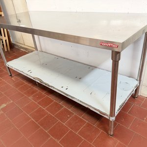 Mesada de Acero Inoxidable Flamemax con Estante Inferior - 180x70x84cm - imagen 3