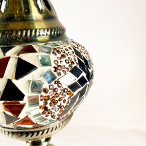 Aplique de Techo Turco Estilo Mosaico con Borla Marrón - imagen 3