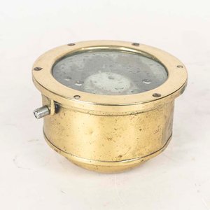 Brújula Náutica Inglesa Antigua de Bronce y Vidrio - 15 cm - imagen 2