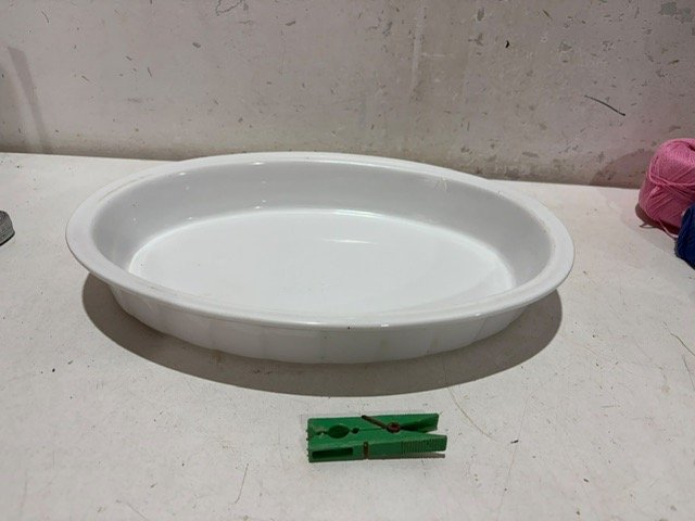 Fuente Ovalada de Loza Blanca