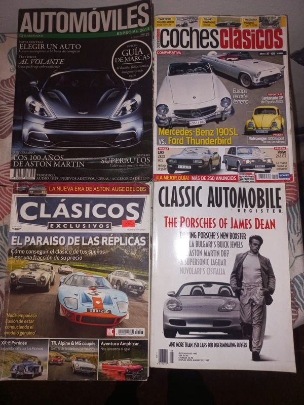 Revistas de Automovilismo y Coches Clásicos: Aston Martin, Mercedes-Benz, Porsche