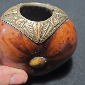 Mate Galleta de Calabaza con Detalles en Plata y Oro - imagen 2