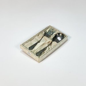 Juego de Cubiertos de Servir en Alpaca Labrada con Estuche - imagen 1