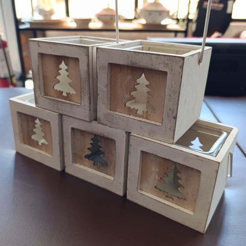 Decorativos de Navidad en Madera y Vidrio - imagen 2