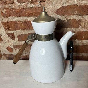 Juego de Café de Loza Blanca con Cafetera y 6 Pocillos - imagen 8