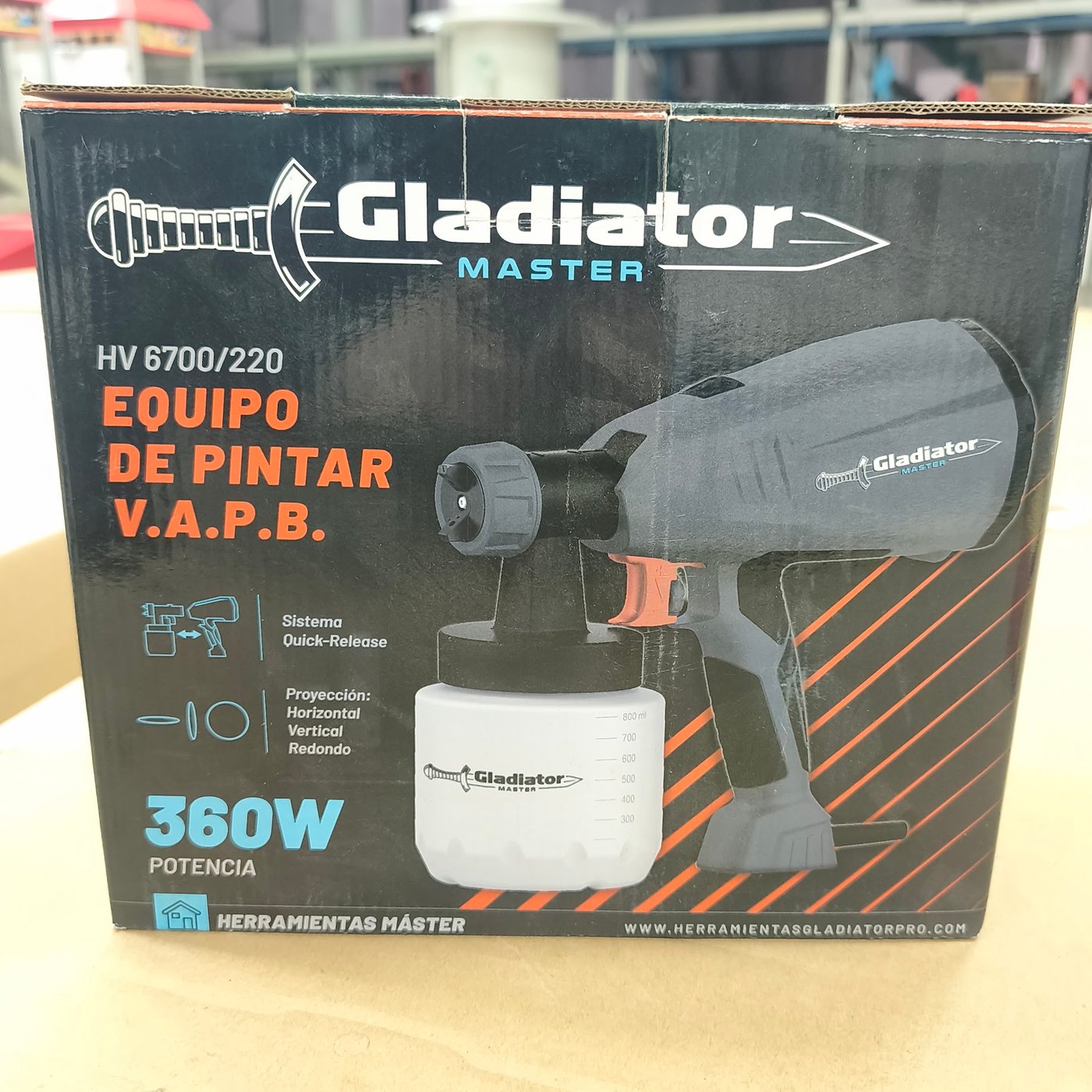 Equipo de Pintar Gladiator Master HV 6700/220 con Pistola y Depósito