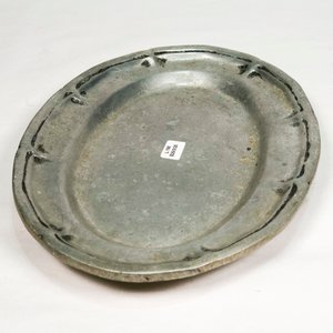 Fuente Oval de Peltre Vintage - imagen 3