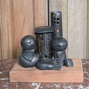 Escultura de Cerámica "Familia" de Uruguay Russi, Firmada - imagen 2