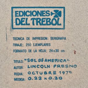 Serigrafía "Sol de América" de Lincoln Presno (1975) - imagen 8