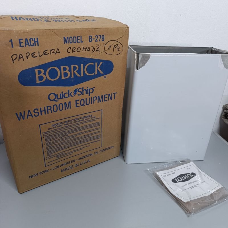 Papeleras de Pared Bobrick Acero Inoxidable Nuevas Made in USA
