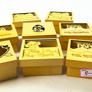 Ocho Cofres Decorativos en Fibra con Tapa Calada - imagen 3