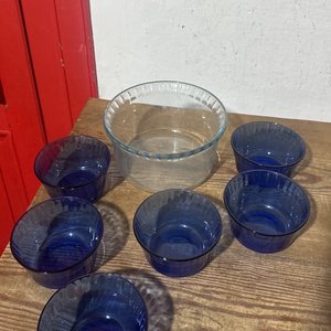 Lote anterior: Set de 6 Compoteras de Vidrio Azul y Bol Grande Transparente
