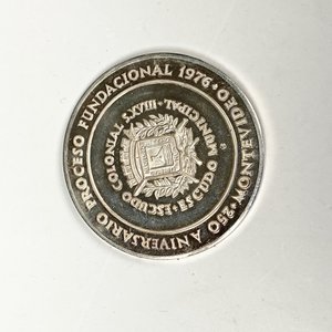 Moneda Conmemorativa Plata 250 Años Fundación Montevideo 1976 - imagen 3
