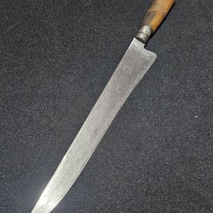 Cuchillo de Cocina Antiguo "Cazador D Coronado" Hoja 26cm Cabo Original - imagen 4