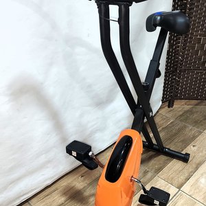 Bicicleta Fija Plegable con Computadora - Naranja/Negro - imagen 4